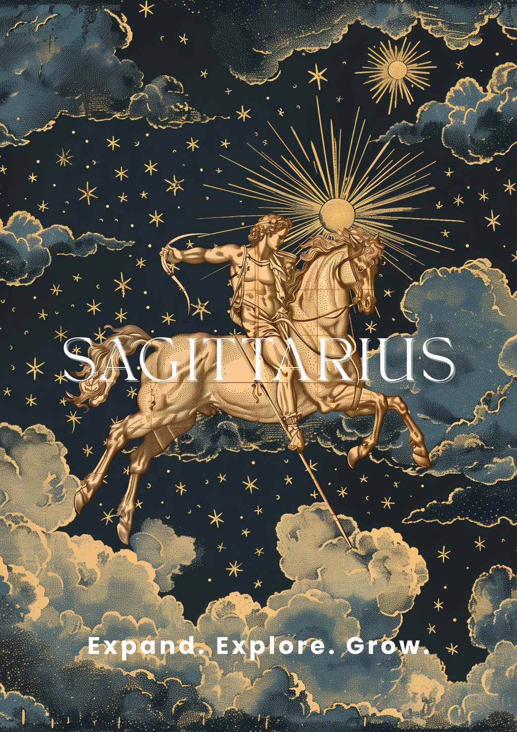 Sagittarius Zodiac Sign Fine Art Poster
