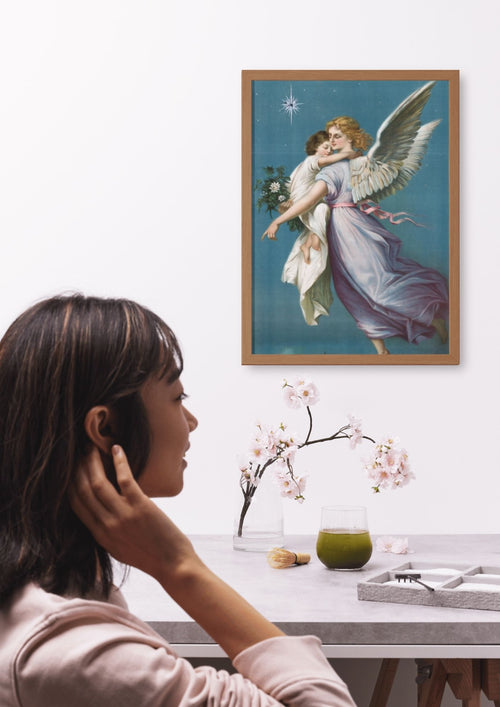 Angel of Peace Poster Featuring an Angel and Child