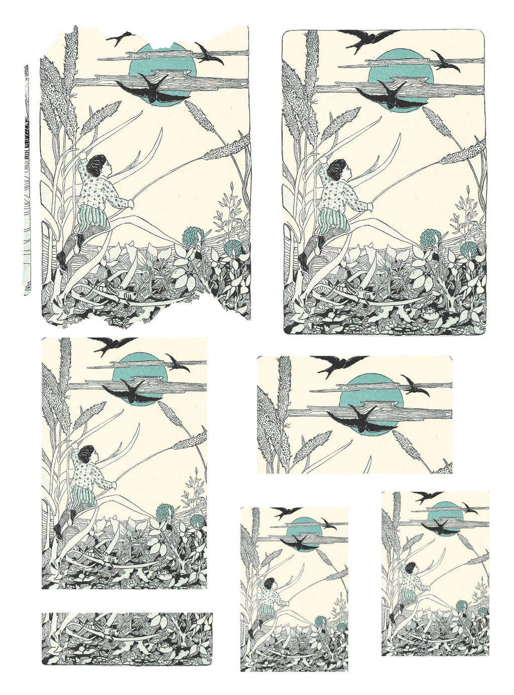 Scrapbook Images Vintage Illustrations Children Playing