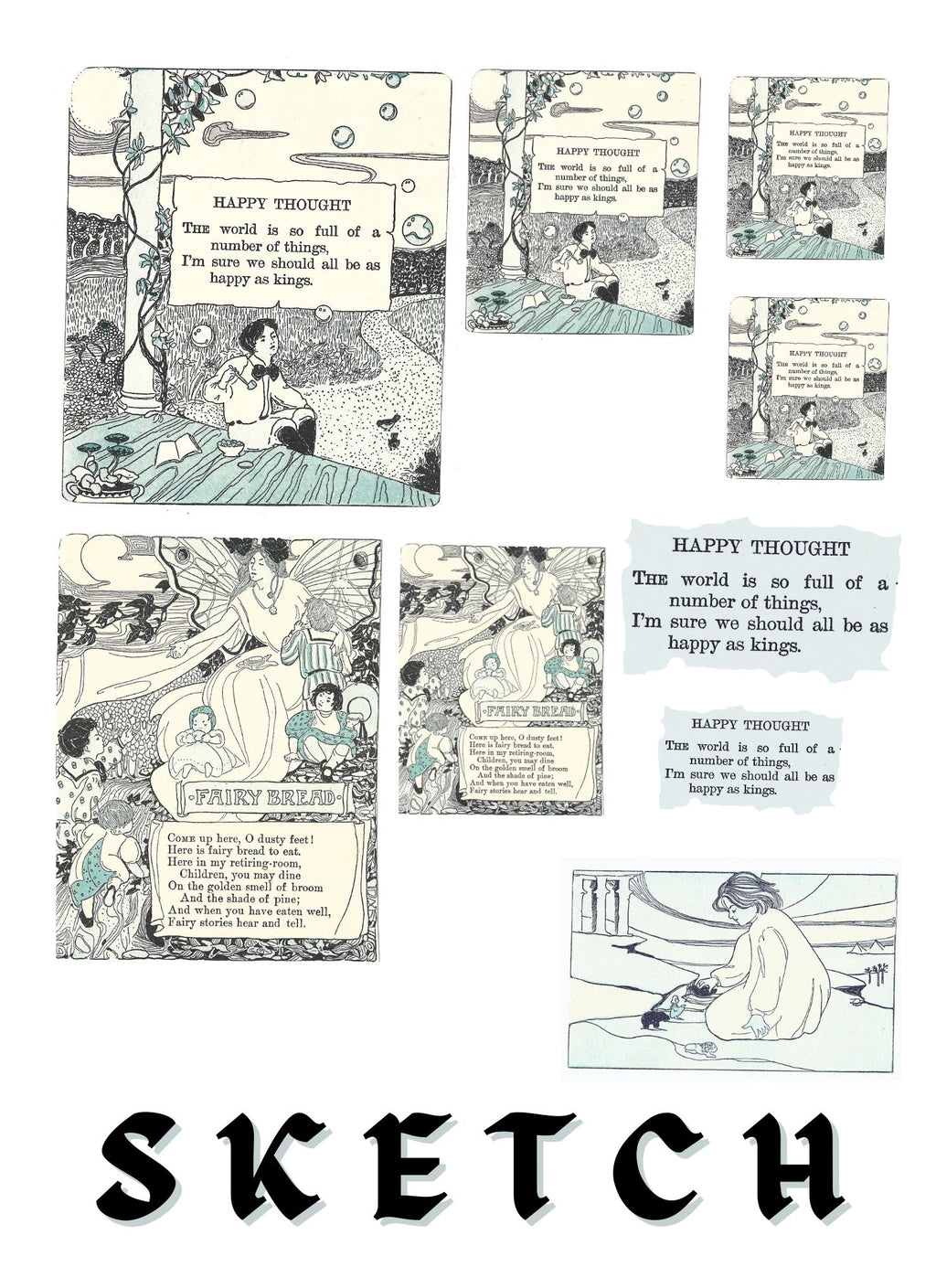 Scrapbook Images Vintage Illustrations Children Playing