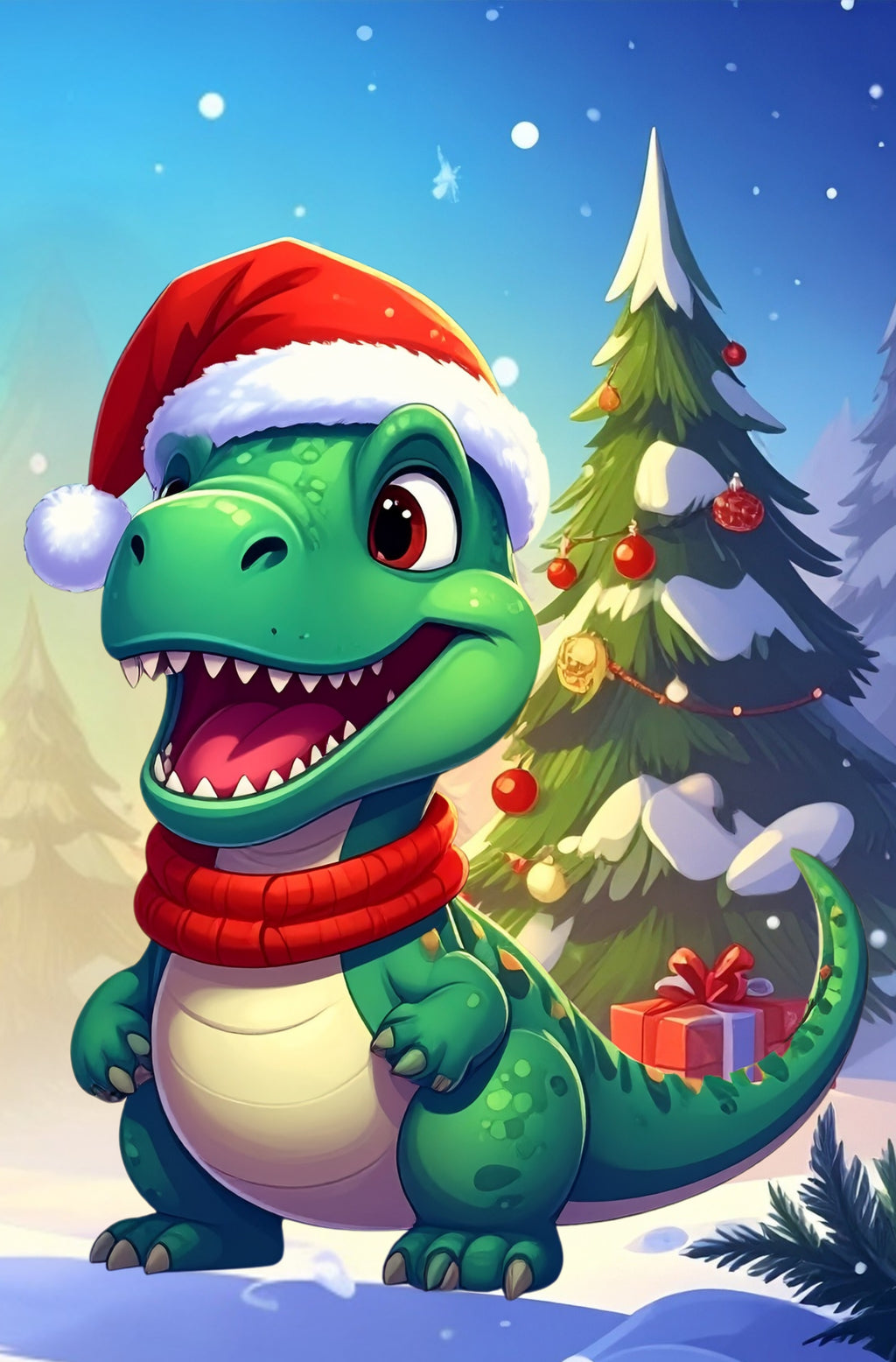 Dinosaur Poster 10" x 15" Ready to Frame