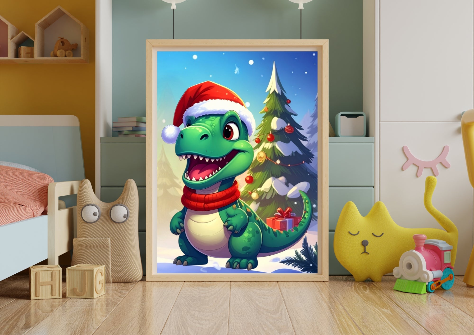 Dinosaur Poster 10" x 15" Ready to Frame