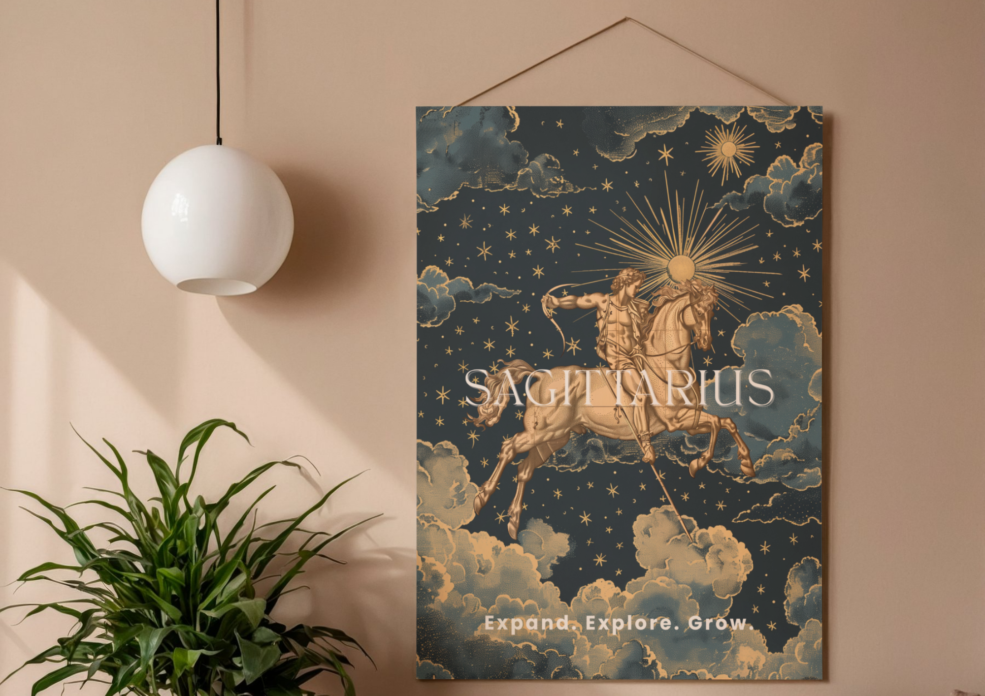 Sagittarius Zodiac Sign Fine Art Poster