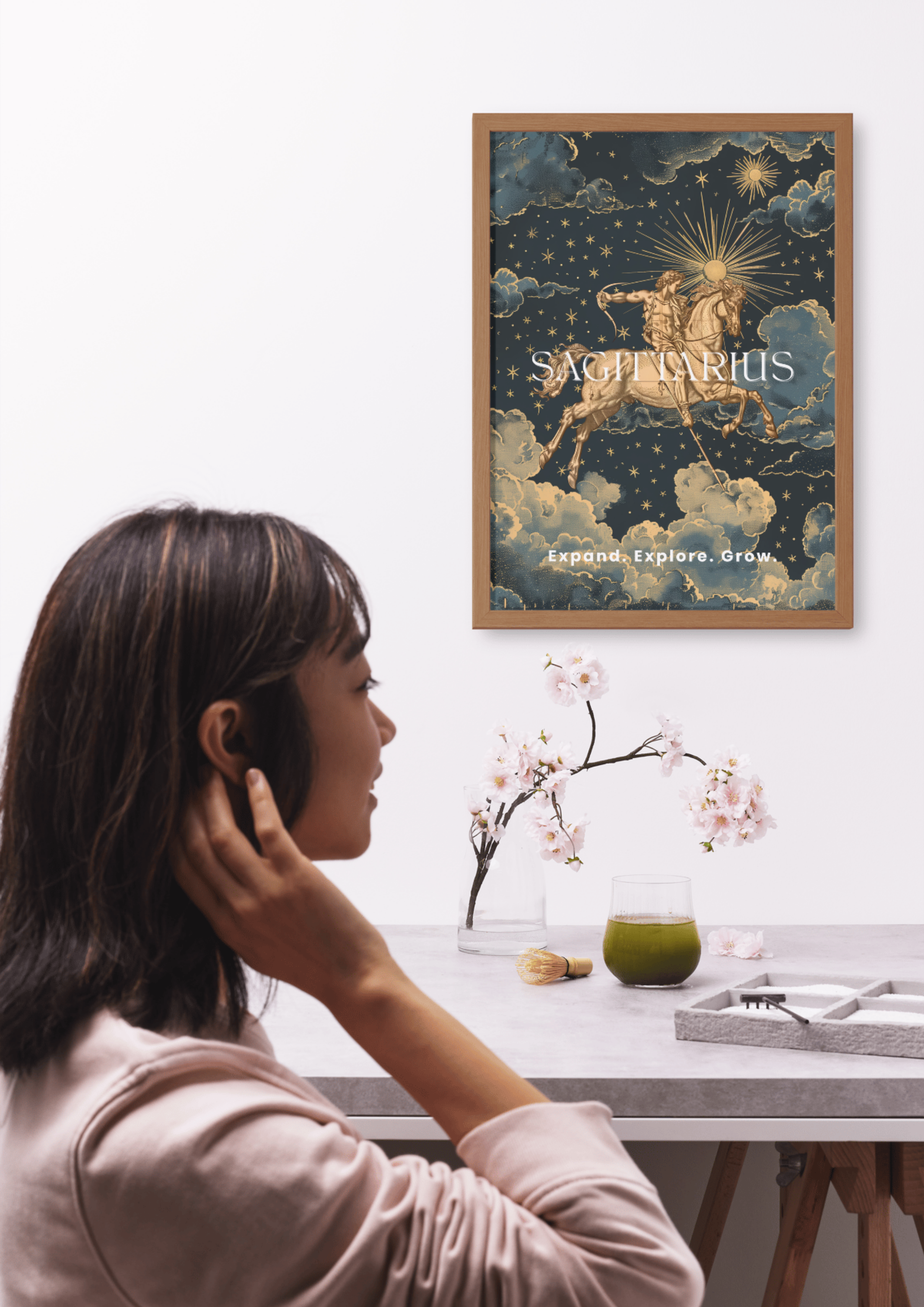 Sagittarius Zodiac Sign Fine Art Poster