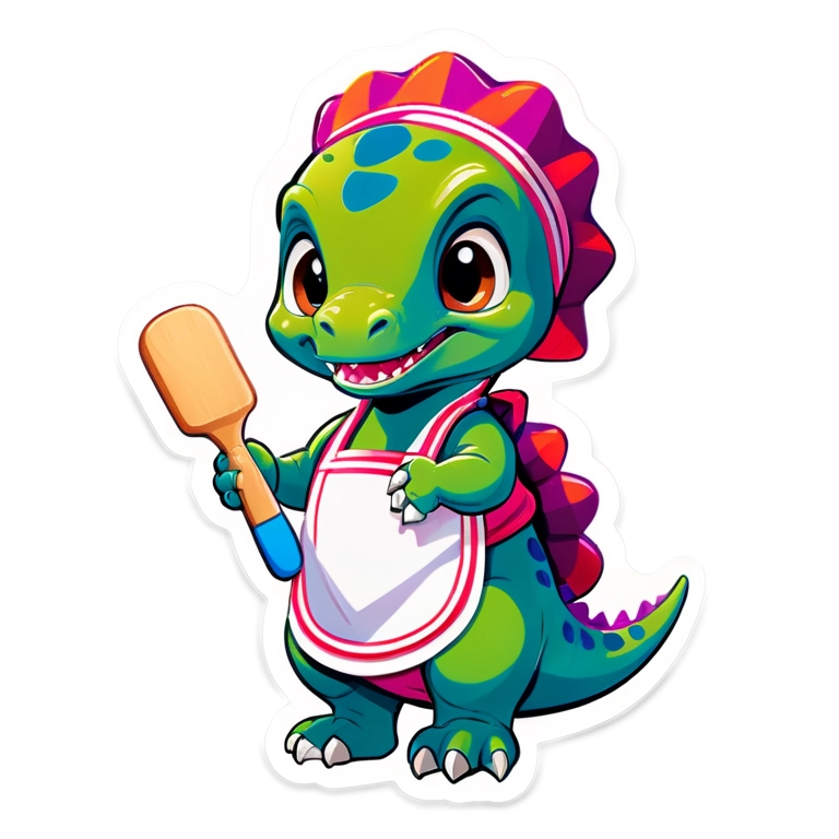 Cute Christmas Dino Sticker Pack of 10